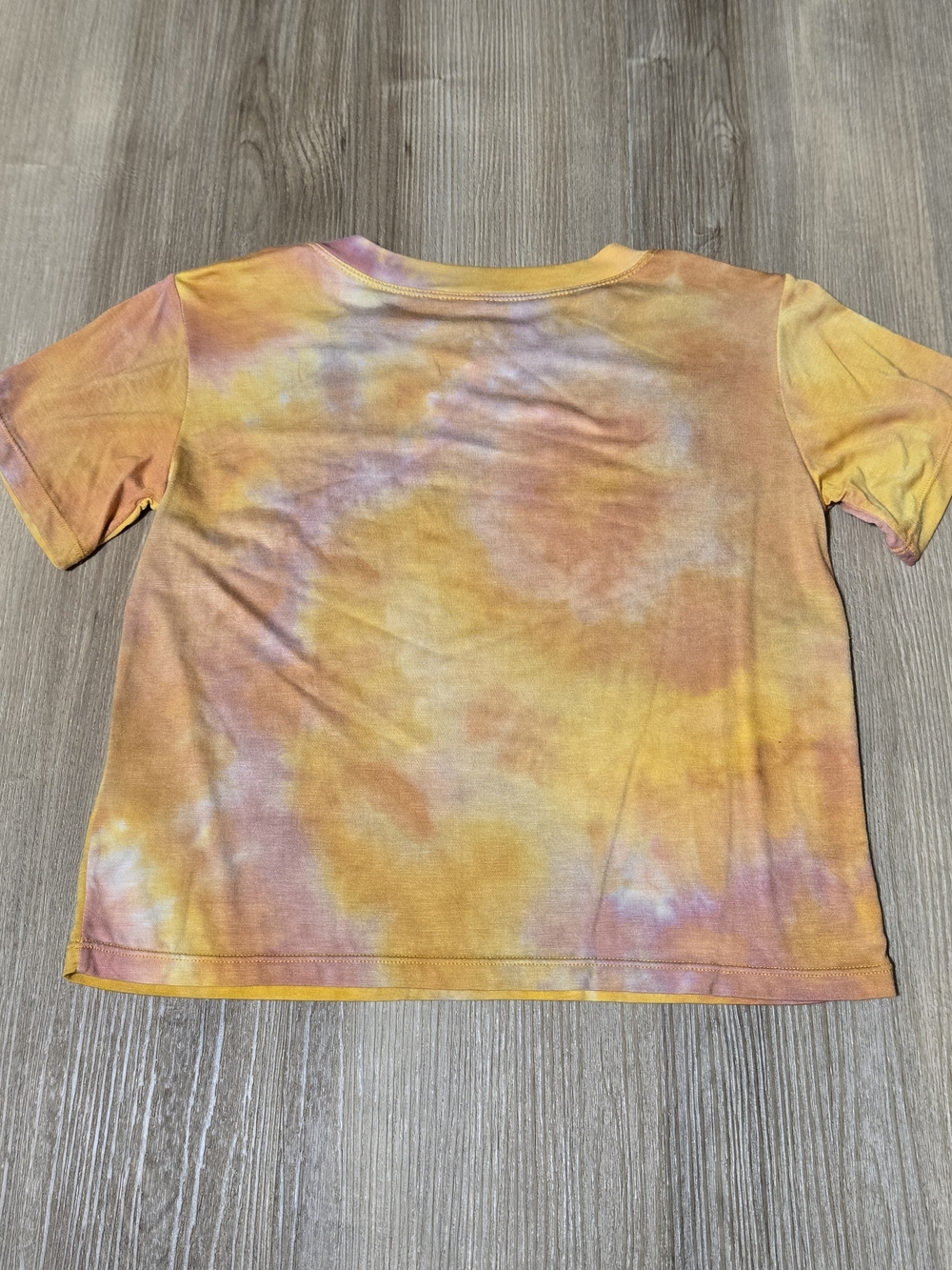art class Tie-Dye Short Sleeve Tee - Yellow & Pink